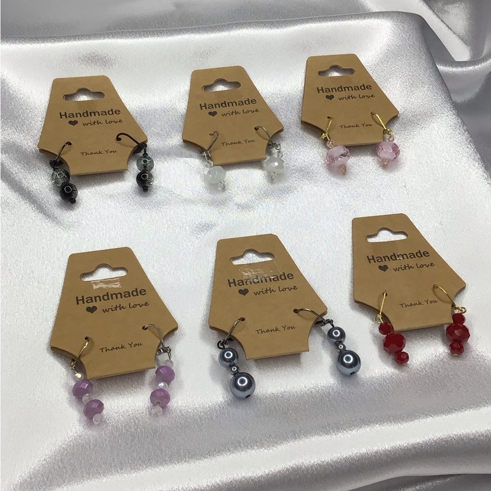 Handmade Multicolor Bead Lightweight Drop Earrings
